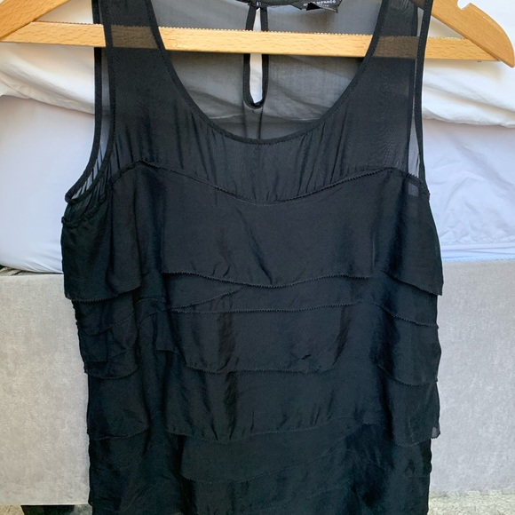 Club Monaco Tiered Ruffled Silk Top - Picture 7 of 9